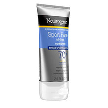 Load image into Gallery viewer, Neutrogena Sport Face Sunscreen, Oil-Free Sunscreen Lotion with Broad Spectrum UVA/UVB SPF 70+ Protection, Sweat-Resistant & Water-Resistant Active Sport Sunscreen, 2.5 fl. oz