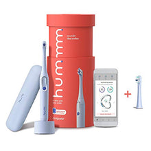 Load image into Gallery viewer, hum by Colgate Smart Electric Toothbrush Kit, Rechargeable Sonic Toothbrush with Travel Case and Replacement Head, Blue