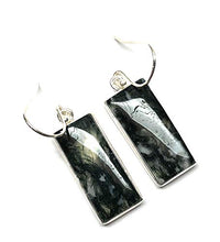 Load image into Gallery viewer, Natural Green Moss Agate 925 Solid Sterling Silver Earrings 40mm