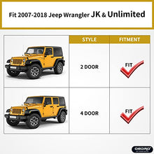 Load image into Gallery viewer, OEDRO Flat Front & Rear Fender Flares Compatible with 2007-2018 Jeep Wrangler JK & JKU Unlimited, 4 PCS Off-Road Steel Liner Set