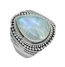 Load image into Gallery viewer, YoTreasure Rainbow Moonstone Ring 925 Sterling Silver Jewelry (11)