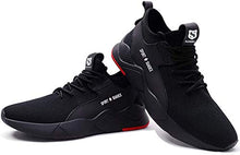 Load image into Gallery viewer, SUADEX Work Safety Shoes for Men Womens, Steel Toe Shoes Lightweight Breathable Toe Sneakers Construction Working Shoes for Hiking Trail Tennis Black