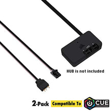 Load image into Gallery viewer, EZDIY-FAB Adapter Cable for Corsair Lighting Node Pro and for Corsair iCUE Commander PRO (hub is not Included), Smart RGB Lighting, Connect to Any 5V 3-Pin ARGB Devices (2 x 20cm)