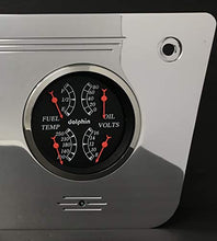 Load image into Gallery viewer, Dolphin Gauges 1967 1968 1969 1970 1971 1972 Chevy Truck 3 Gauge Quad Style Mechanical Dash Panel Insert Black