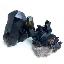 Load image into Gallery viewer, MOKA Rough Natural Black Smoky Crystals Quartz Cluster geode for Decorative 200G-350G 1pc
