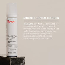 Load image into Gallery viewer, Keeps Minoxidil for Men Topical Hair Loss Aerosol Foam 5%, Hair Growth Treatment - 3 Month Supply (3 x 2.11oz Bottles) - For Thicker, Longer Hair - Slows Hair Loss & Promotes Hair Regrowth