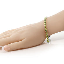 Load image into Gallery viewer, Gem Stone King 925 Sterling Silver Peridot Gemstone Birthstone Women's Tennis Bracelet, 12.00 Cttw Jewelry 7 Inch