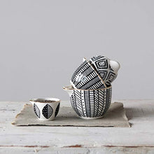Load image into Gallery viewer, Creative Co-Op Stoneware, Black & White, Set of 4 Measuring Cup, 4.5"