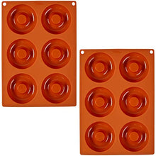 Load image into Gallery viewer, Wilton Non-Stick Food-Grade Silicone Donut Baking Pans, Set of 2