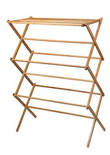 Load image into Gallery viewer, Home-it clothes drying rack - Bamboo Wooden clothes rack - heavy duty cloth drying stand