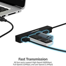 Load image into Gallery viewer, Sabrent 4 Port Portable USB 2.0 Hub (9.5" Cable) for Ultra Book, MacBook Air, Windows 8 Tablet PC (HB-MCRM)