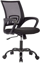 Load image into Gallery viewer, Simple Home Ergonomic Desk Office Chair Mesh Computer Chair, Lumbar Support Modern Executive Adjustable Stool Rolling Swivel Chair for Back Pain, Best Chic Modern Desk Chair - Black, 3 Piece Set