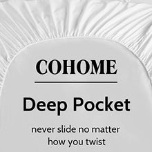 Load image into Gallery viewer, COHOME California King Bed Sheets Set 4 Piece, Microfiber 1800 Thread Count Luxury Egyptian Sheets -Stain Wrinkle Fade Resistant, Hypoallergenic 16 inch Deep Pocket Bedding Set (White)