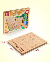 Load image into Gallery viewer, Coogam Wooden Letters Practicing Board, Double-Sided Alphabet Tracing Tool Learning to Write ABC Educational Toy Game Fine Motor Montessori Gift for Preschool 3 4 5 Years Old Kids