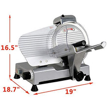 Load image into Gallery viewer, ZENY Semi-Auto Meat Slicer Stainless Steel 10" Blade Electric Deli Food Veggies Cutter for Commercial & Home Use Thickness Adjustable 240W 530 RPM