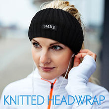 Load image into Gallery viewer, 4 Pieces Knit Headbands Winter Ear Warmers Crochet Knit Headbands Elastic Turban Head Wraps Chic Hair Scrunchies Headbands for Women Girls