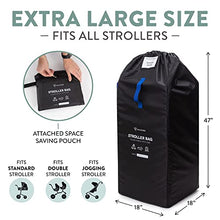 Load image into Gallery viewer, Stroller Bag for Airplane Travel - Baby Stroller Cover for Travelling - Durable Nylon Gate Check Bag with Backpack Straps to Easily Carry and Protect Single, Double, & Umbrella Strollers