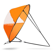 Load image into Gallery viewer, VGEBY1 Wind Sail, PVC Foldable Board Wind Sail Wind Paddle with Transparent Window for Kayak Canoes Inflatables Boats (Orange)