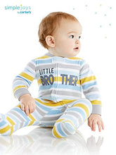 Load image into Gallery viewer, Simple Joys by Carter's Baby Boys' Fleece Footed Sleep and Play, Pack of 2, Light Blue/Yellow, Dogs, Newborn
