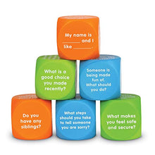 Load image into Gallery viewer, Learning Resources Let's Talk! Cubes, Conversation Cubes, SEL & Autism Therapy, Foam Cubes, 6 Cubes with 36 Prompts, Ages 5+