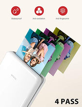 Load image into Gallery viewer, Victure 3x3” Portable Photo Printer, Bluetooth Connection, Rechargeable, Including 10 Pieces of Photo Paper, Android/iOS/Tablet Devices Compatible, no Ink, Wireless,4 Pass Technology