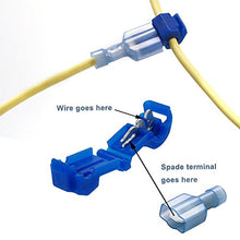 Load image into Gallery viewer, AIRIC 120PCS T Tap Wire Splice Connectors 22-10 Gauge Electric Wire Terminals Self-Stripping Nylon Fully Insulated Male Quick Disconnects Spade Terminals Kit