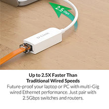 Load image into Gallery viewer, D-Link USB C to Ethernet Adapter, Type C to 2.5 Gigabit Ethernet LAN Network Adapter 2500 Mbps Wired Performance Windows Mac OS Dongle (DUB-E250)