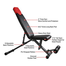 Load image into Gallery viewer, Finer Form 5-in-1 Adjustable Weight Bench - Foldable Multi-Purpose Bench for Full Body Workout, Incline Decline Bench for Home Gym
