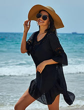 Load image into Gallery viewer, Ekouaer Swimsuit Cover Up Women Swimwear Bathing Suit Dress Sexy Bikini Beach Crochet Beachwear Tunic Top Summer