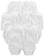 Load image into Gallery viewer, Simple Joys by Carter's Unisex Babies' Long-Sleeve Bodysuit, Pack of 7, White, Newborn