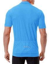Load image into Gallery viewer, Spotti Men's Basic Short Sleeve Cycling Jersey - Bike Biking Shirt (Blue, Medium)