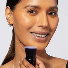 Load image into Gallery viewer, LAURA GELLER NEW YORK Retractable Black Kabuki Brush for Liquid, Cream and Powder Face Makeup With Aluminum Handle