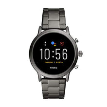 Load image into Gallery viewer, Fossil Gen 5 Carlyle HR Heart Rate Stainless Steel Touchscreen Smartwatch, Color: Smoke (Model: FTW4024)