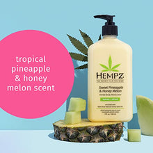 Load image into Gallery viewer, HEMPZ Body Lotion - Sweet Pineapple & Honey Melon + Coconut & Watermelon Daily Moisturizing Cream, Shea Butter, Aloe, Orange Extract Body Moisturizer - Skin Care Products, Hemp Seed Oil - 17 fl oz, 2-Pack Bundle