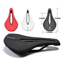 Load image into Gallery viewer, EC90 Comfortable Men Women Bike Seat Saddle, Professional Road Mountain MTB Gel Bicycle Seat Saddle Cushion Pad, Cutout Breathable Design,Waterproof,Soft,Provides Great Comfort for Riding Bike (Black)
