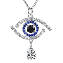 Load image into Gallery viewer, Evil Eye Necklace for Women 925 Sterling Silver Necklace Turkish Blue Eye Lucky Protection Minimalist Jewelry Gift for Women for Christmas or Birthday