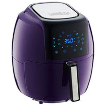 Load image into Gallery viewer, GoWISE USA 5.8-Quart Programmable 8-in-1 Air Fryer XL + Recipe Book (Plum)