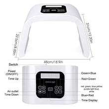 Load image into Gallery viewer, 7 Color LED Facial Mask, Yofuly Portable Photon Anti-aging Skin Rejuvenation Treatment Skin Toning Facial Skin Care Mask Device for Home Salon Use