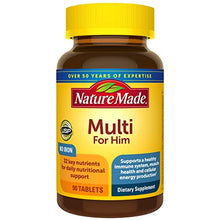 Load image into Gallery viewer, Nature Made Multivitamin For Him, Men's Multivitamin for Daily Nutritional Support, 90 Tablets, 90 Day Supply