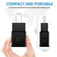 Load image into Gallery viewer, Adaptive Fast Charging USB Wall Charger Adapter Compatible Samsung Galaxy S21 S20 S10 S6 S7 S8 S9 / Edge/Plus/Active, Note 5 8, Note 9, Note 10, LG Quick Charge, Android Phone Travel Plug (2 Pack)