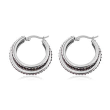 Load image into Gallery viewer, Hematite Stylish Hoops Hoop Earrings Stainless Steel Fashion Costume Jewelry for Women Ct 1.6