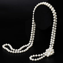 Load image into Gallery viewer, BABEYOND Art Deco Fashion Faux Pearls Necklace 1931s Flapper Beads Cluster Long Pearl Necklace for Gatsby Costume Party