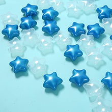Load image into Gallery viewer, PlayMaty Star Ball Pool Pit Balls - Phthalate & BPA Soft Plastic Balls 100 Pcs for Kids Toddlers Baby Play Tent Playpen Playhouse Birthday Party Decoration (Pearl Blue/Transparent-100 Stars)