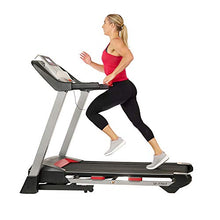 Load image into Gallery viewer, Sunny Health & Fitness Electric Folding Treadmill with LCD and Pulse Monitor, 265 LB Max Weight, Tablet Holder, Bluetooth Speakers and USB Charging - SF-T7917,Black