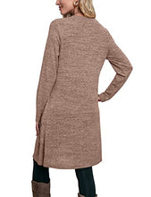 Load image into Gallery viewer, OFEEFAN Dresses Long Sleeve Dress for Women Knee Length Dress Khaki XL