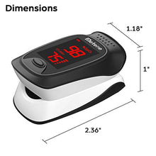Load image into Gallery viewer, Metene Fingertip Pulse Oximeter, Blood Oxygen Saturation Monitor with Alarming Beep, Portable SpO2 Meter with Batteries and Lanyard