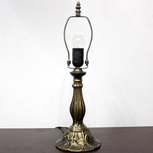 Load image into Gallery viewer, WERFACTORY Tiffany Lamp White Bent Stained Glass Bedside Table Lamp Desk Reading Light 12X12X18 Inches Decor Bedroom Living Room Home Office S508W Series