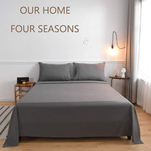 Load image into Gallery viewer, LBRO2M Bed Sheet Set Queen Size 16 Inches Deep Pocket 1800 Thread Count 100% Microfiber Sheet,Bedding Super Soft Hypoallergenic Breathable,Resistant Fade Wrinkle Cool Warm,4 Piece(Dark Grey)