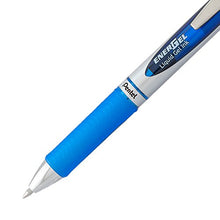 Load image into Gallery viewer, Pentel Gel Ink Pen, EnerGel RTX Gel Pens, 0.7 mm Metal Tip, Black/Silver Barrel, Blue Ink, 12 Each (BL77-C)