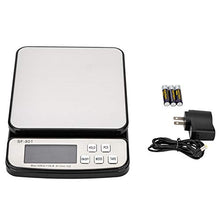 Load image into Gallery viewer, Digital Postal Shipping Scale; Portable Electronic Touch Pocket Scale Postal Scale Shipping Scale with Adapter; Used for Floor Bench Office Weight; 50kg / 10g; Black & Silver